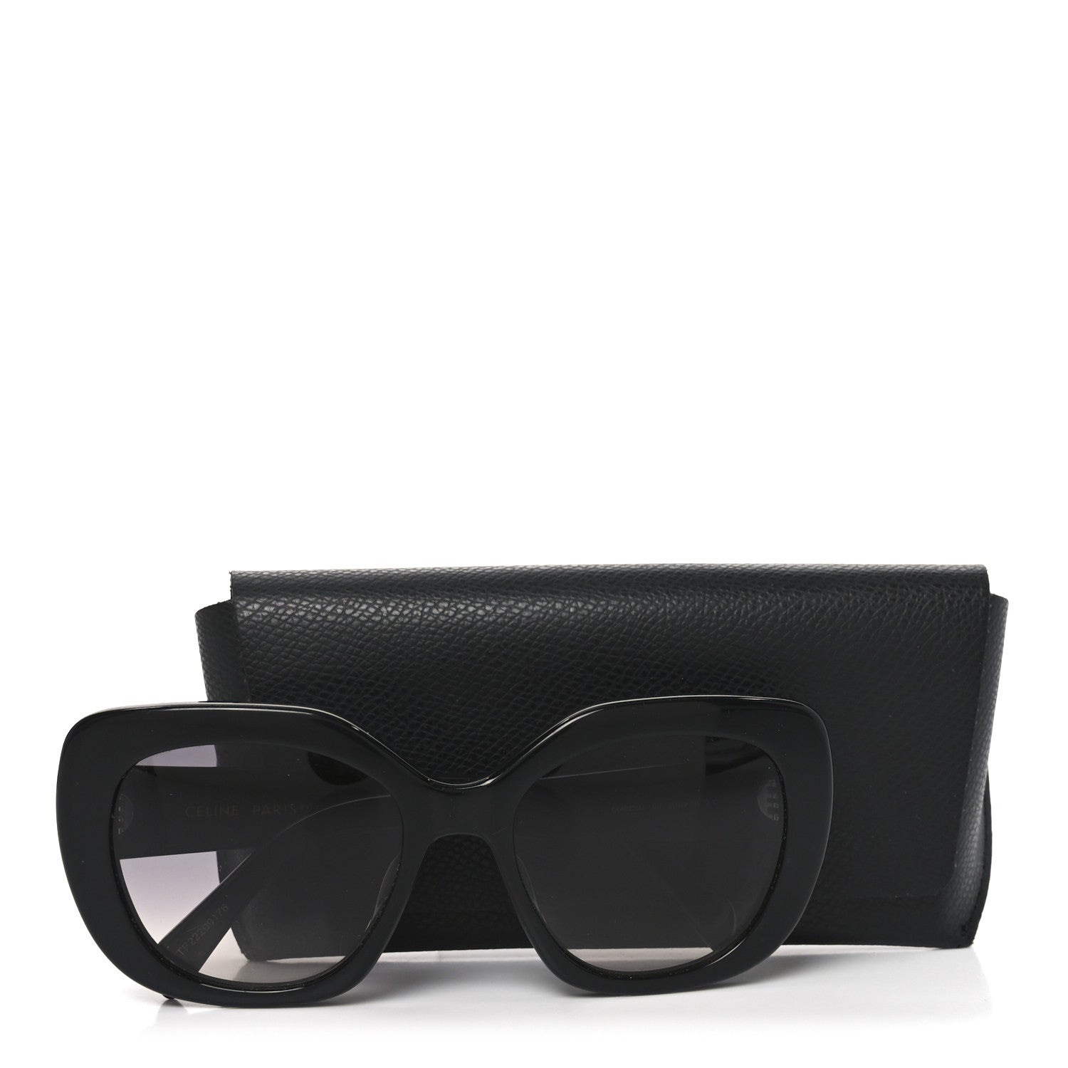 Celine Acetate Triomphe 01 Square Sunglasses CL 40226U Black 7 of 7