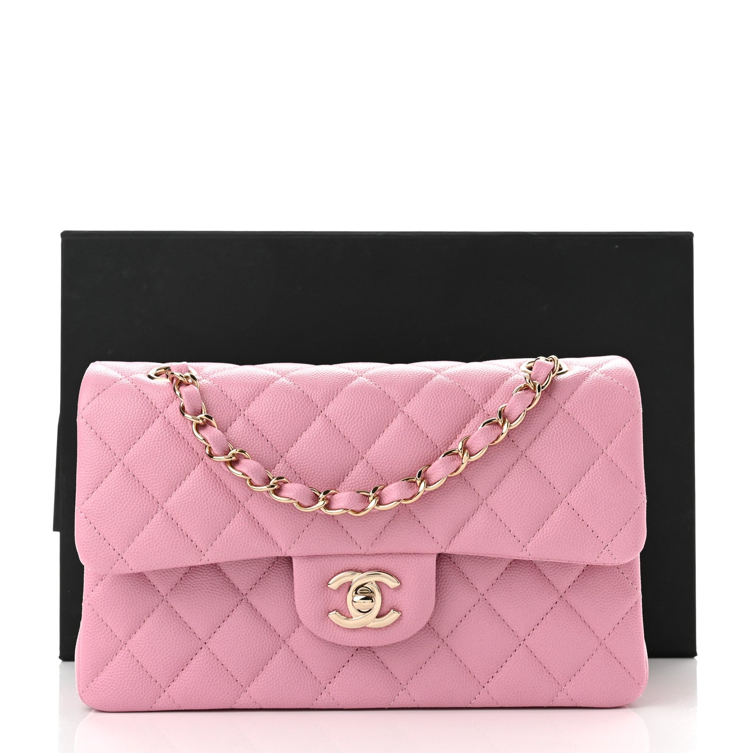 Chanel Caviar Quilted Small Double Flap Pink 11 of 11