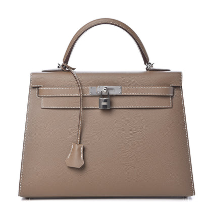 Hermes Epsom Kelly Sellier 32 Etoupe 1 of 40