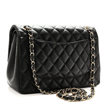 Chanel Lambskin Quilted Jumbo Double Flap Black 3 of 10