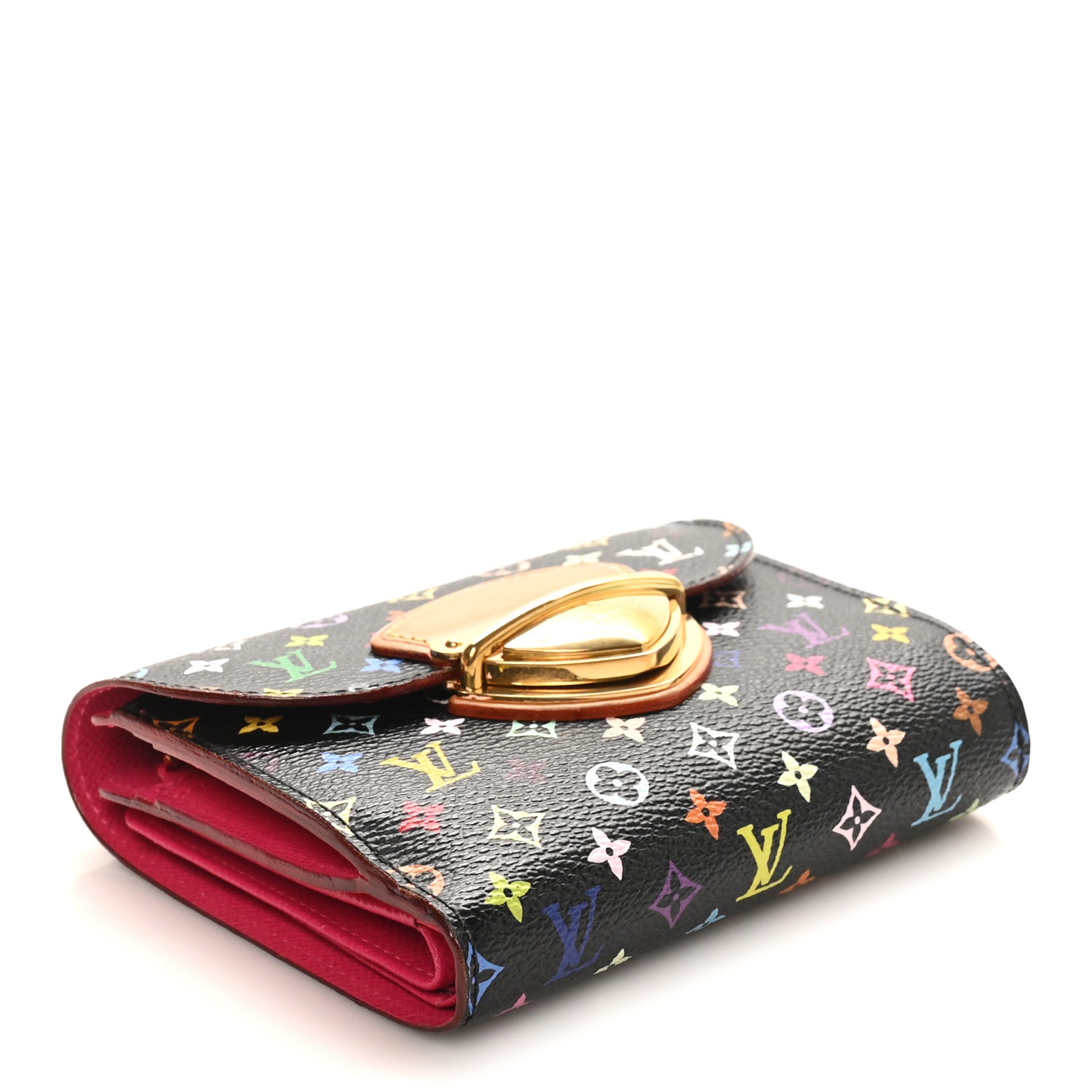 Louis Vuitton Monogram Multicolor Joey Wallet Black Grenade 4 of 7