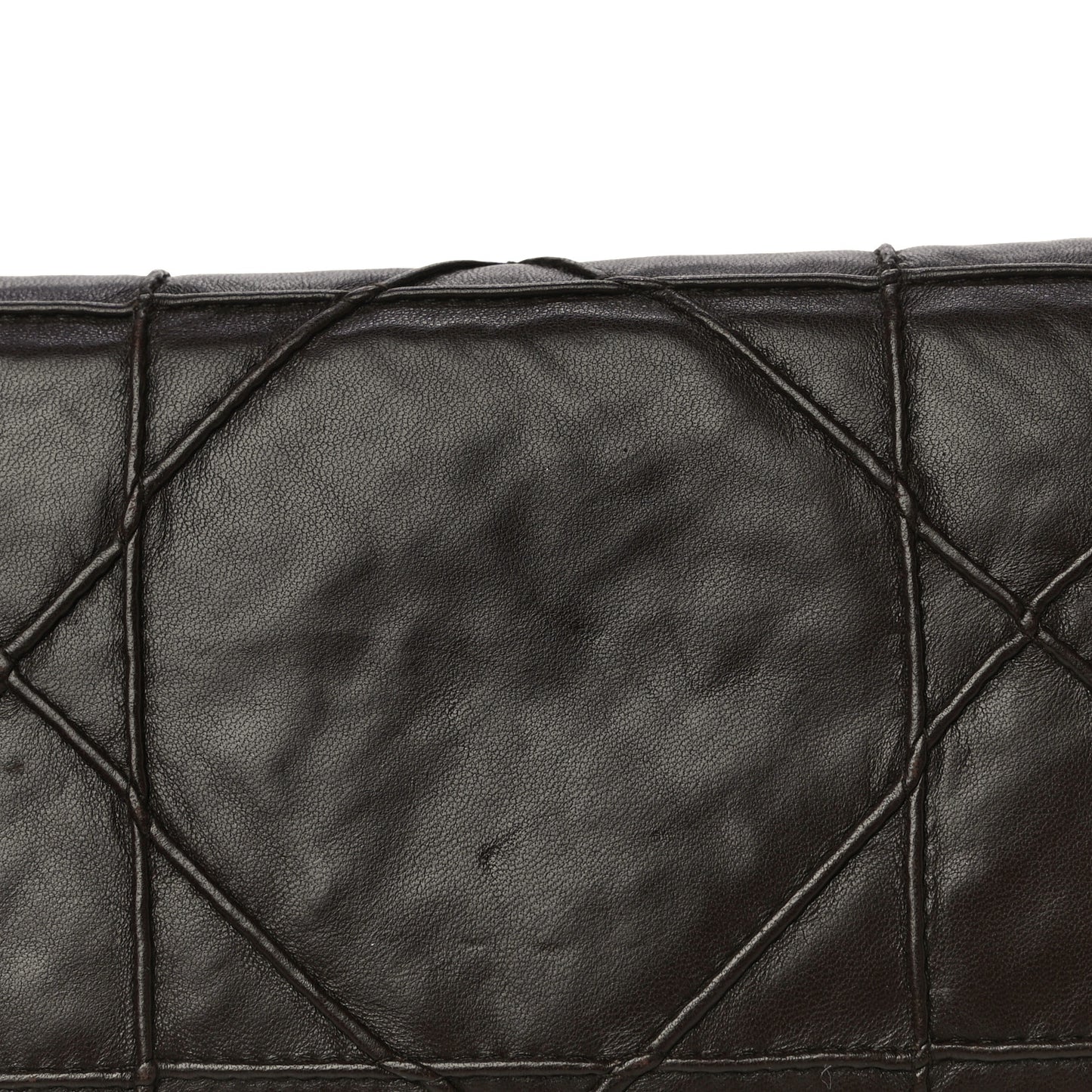 Lambskin Cannage Rendezvous Chain Wallet Brown