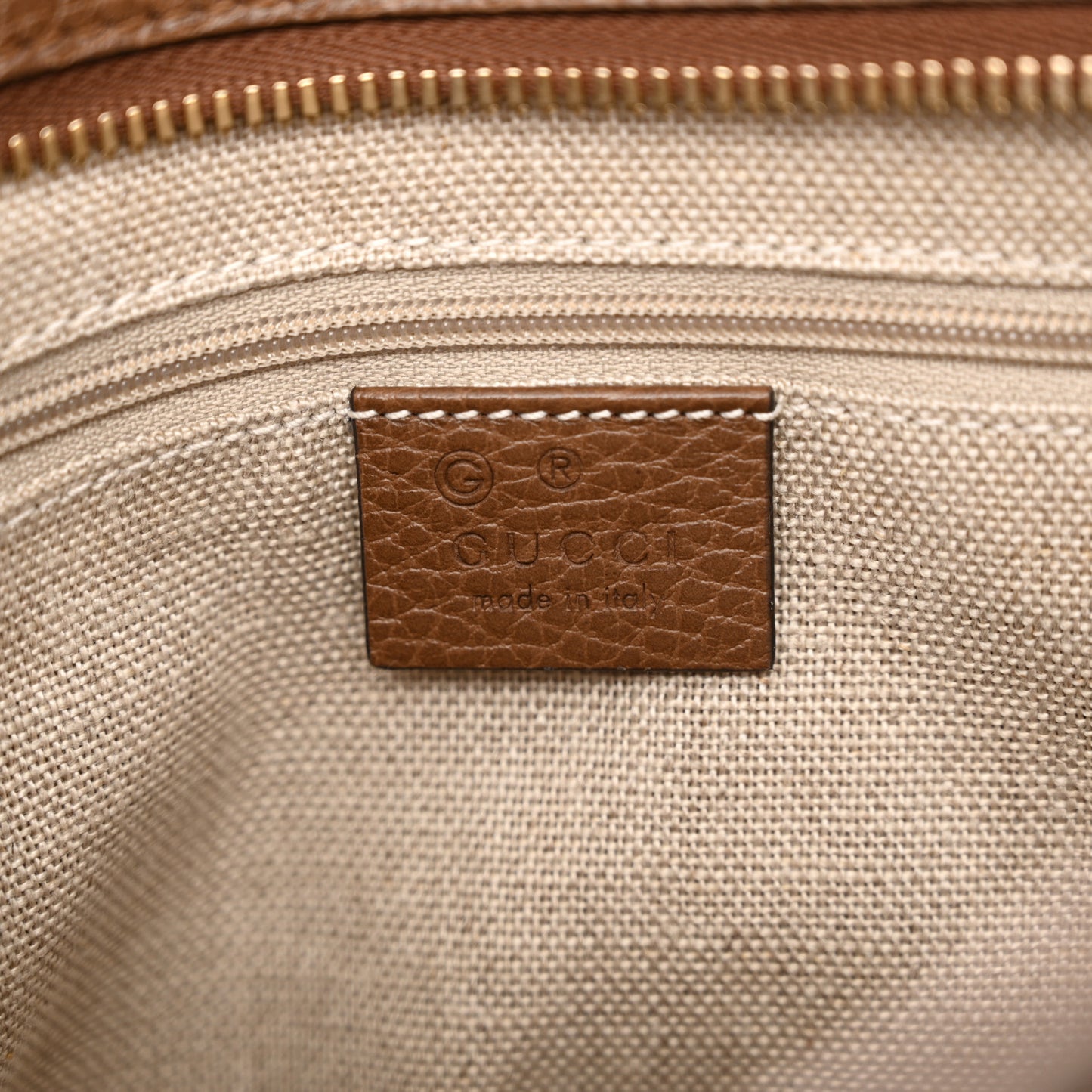 Monogram Small Bree Tote Beige Tabacco