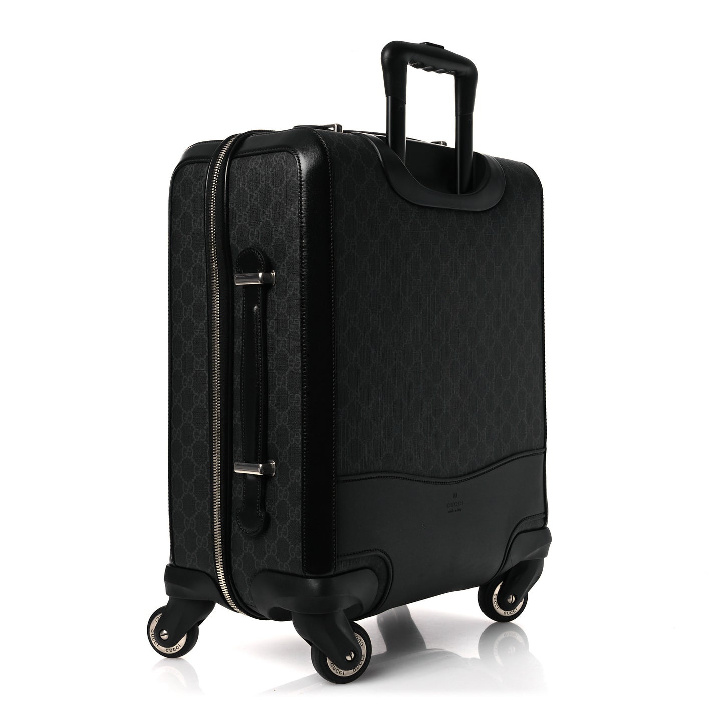GG Supreme Monogram Calfskin Carry On Trolley Black
