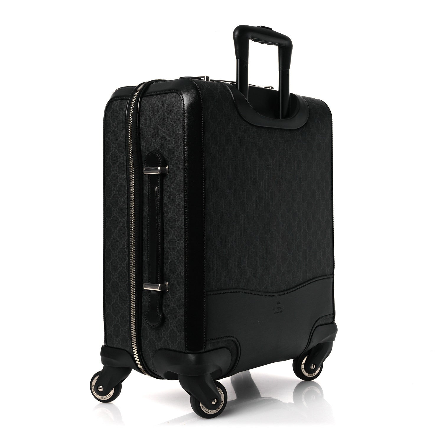 Gucci GG Supreme Monogram Calfskin Carry On Trolley Black 2 of 10