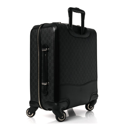 Gucci GG Supreme Monogram Calfskin Carry On Trolley Black 2 of 10