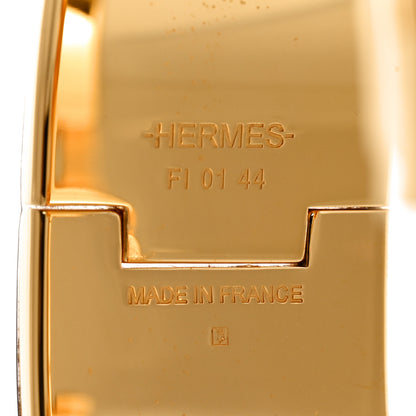 Hermes Enamel Wide Clic Clac H Bracelet GM Bleu Electrique 4 of 5