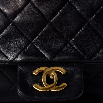 Chanel Lambskin Quilted Medium Single Flap Black 10 of 12