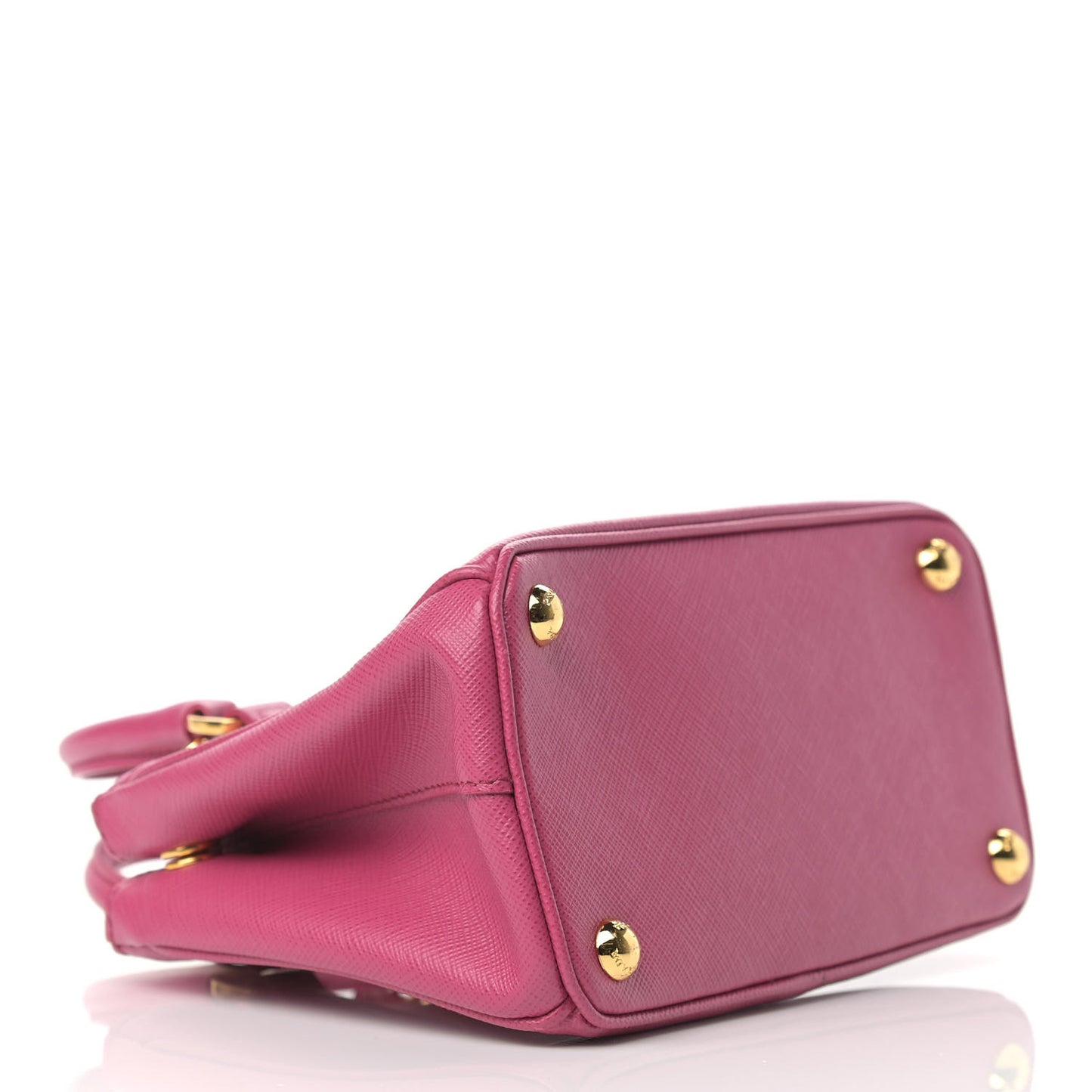 Saffiano Lux Micro Galleria Double Zip Tote Fuxia