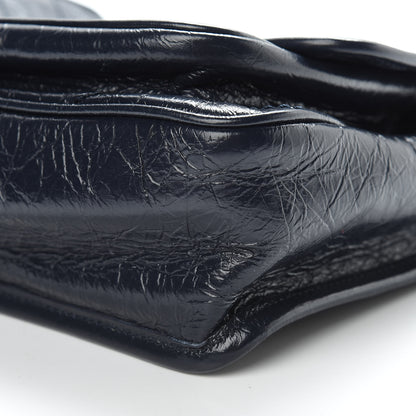 Saint Laurent Crinkled Calfskin Matelasse Monogram Baby Niki Chain Satchel Navy 11 of 11