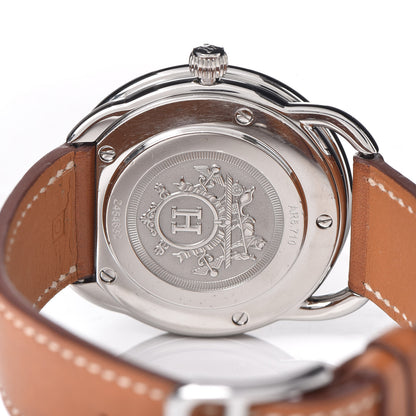 Hermes Stainless Steel Barenia 38mm Arceau Quartz Watch Fauve 5 of 13