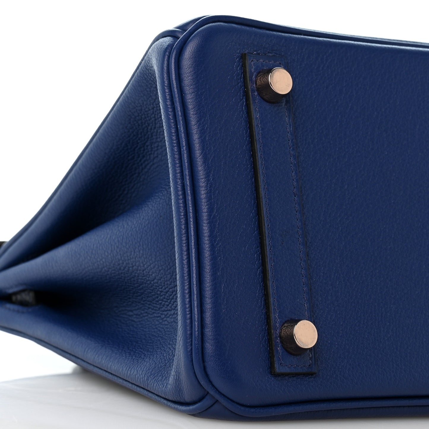 Taurillon Novillo Matte Alligator Birkin Touch 25 Bleu Saphir Marine