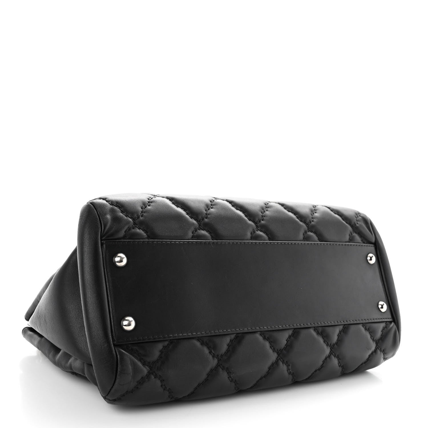 Chanel Calfskin Double Stitch Large Hamptons Flap Bag Black 4 of 10