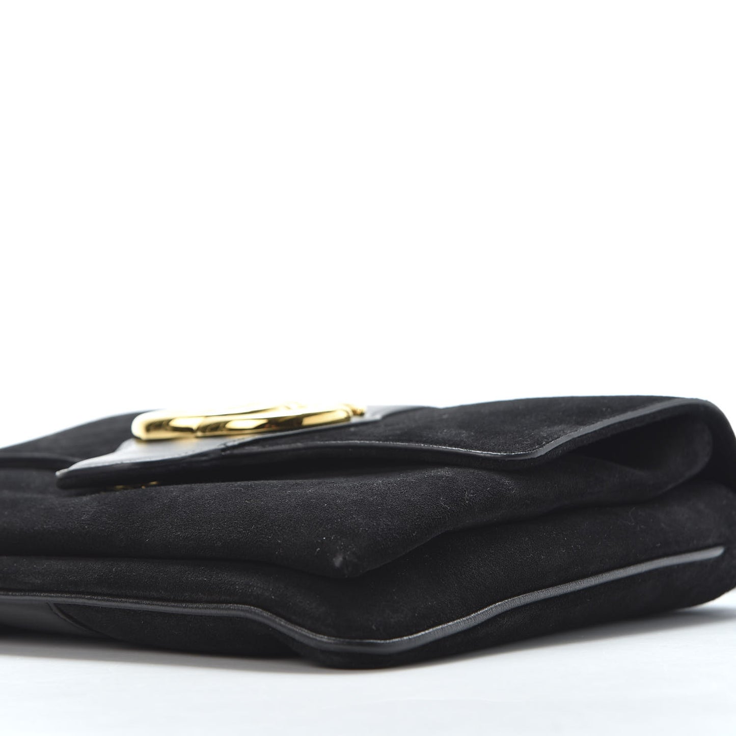 Suede Medium Arli Flap Shoulder Bag Black