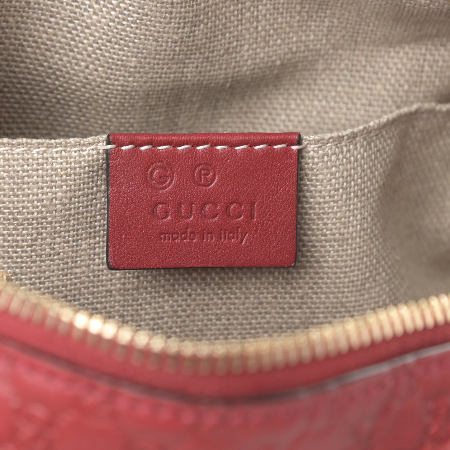 Microguccissima Mini Bree Messenger Bag Red