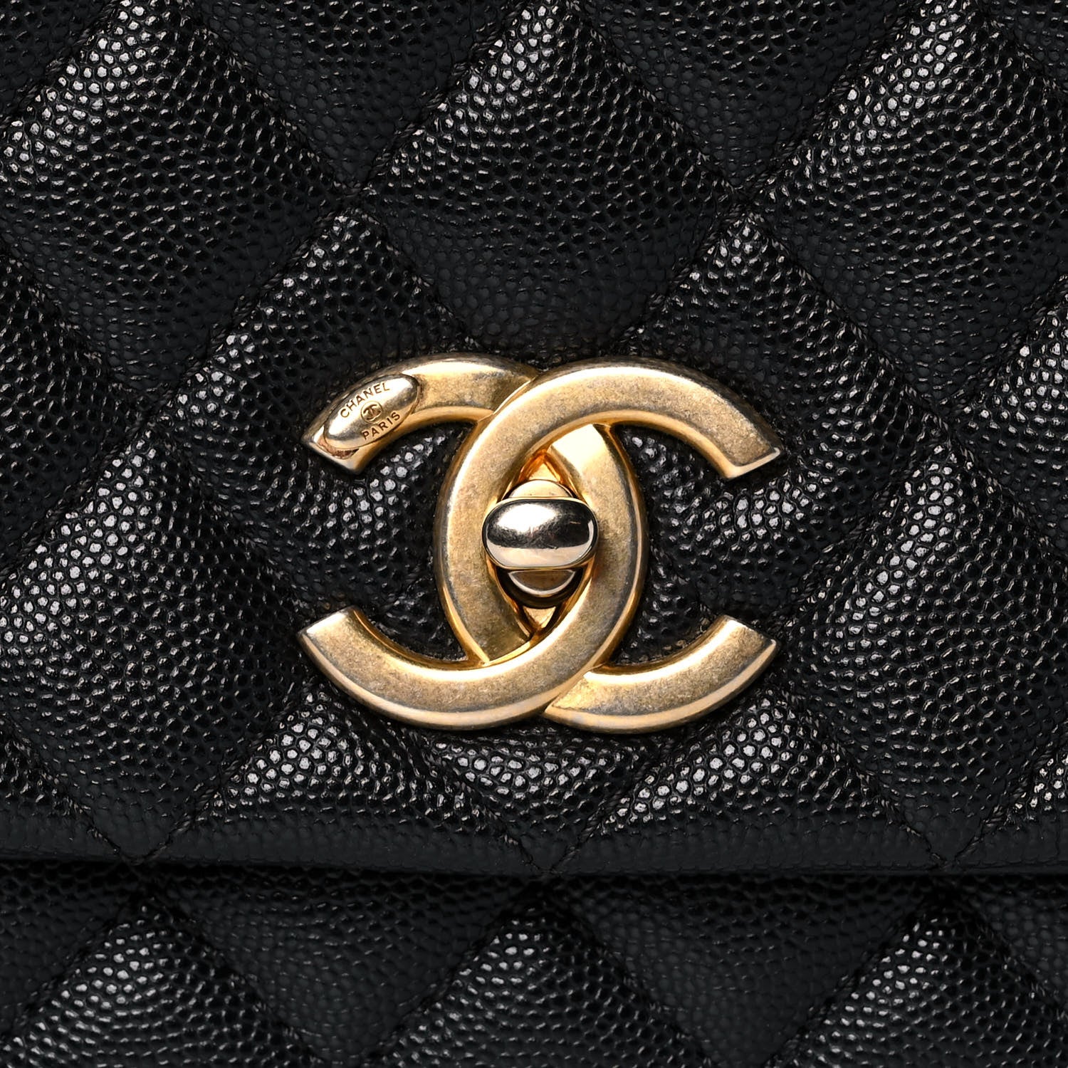 Chanel Caviar Quilted Small Coco Handle Flap Black 9 of 13