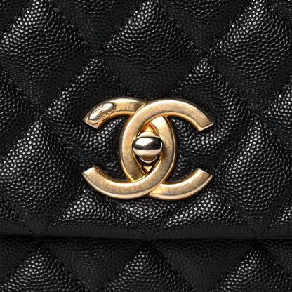 Chanel Caviar Quilted Small Coco Handle Flap Black 9 of 13