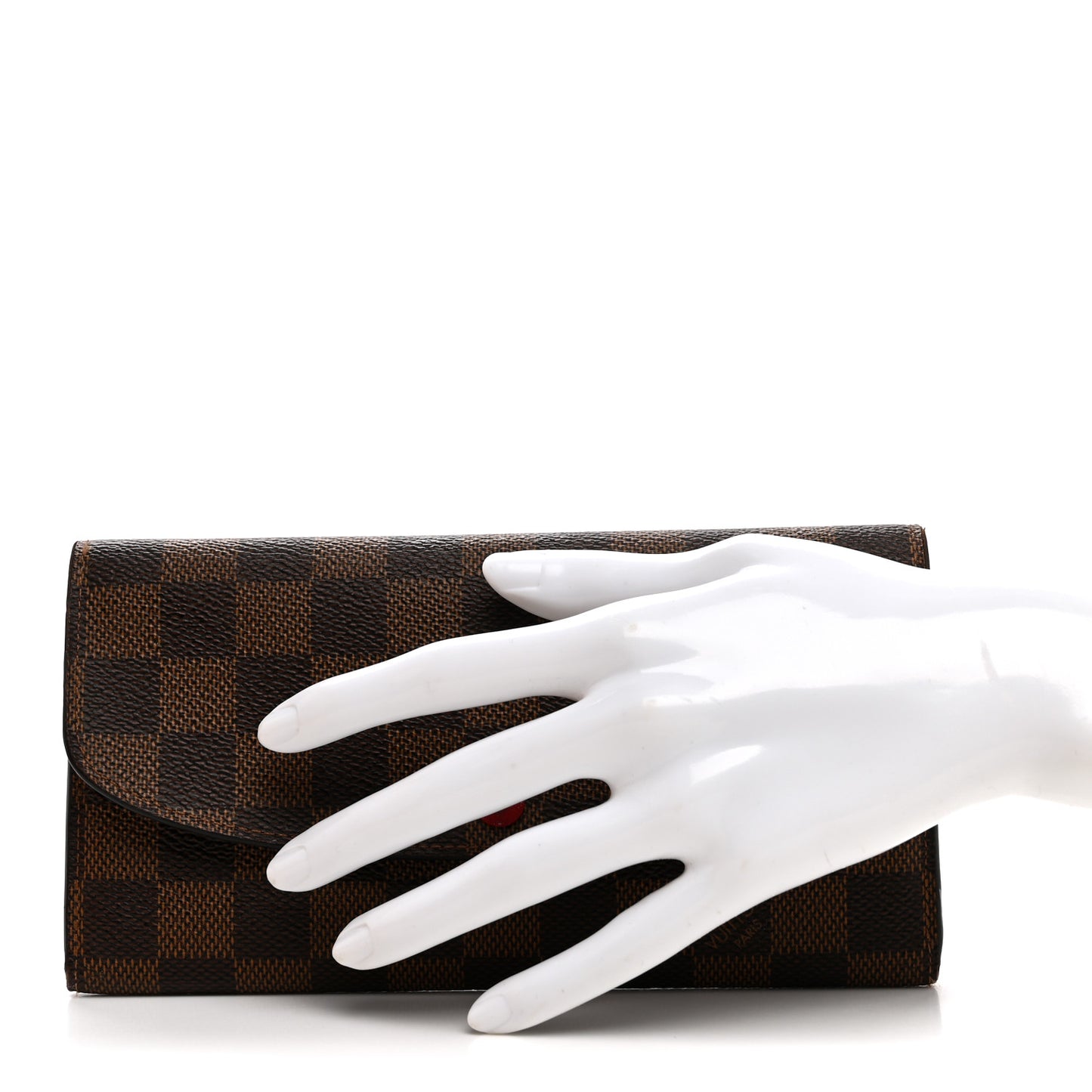 Damier Ebene Emilie Wallet Red