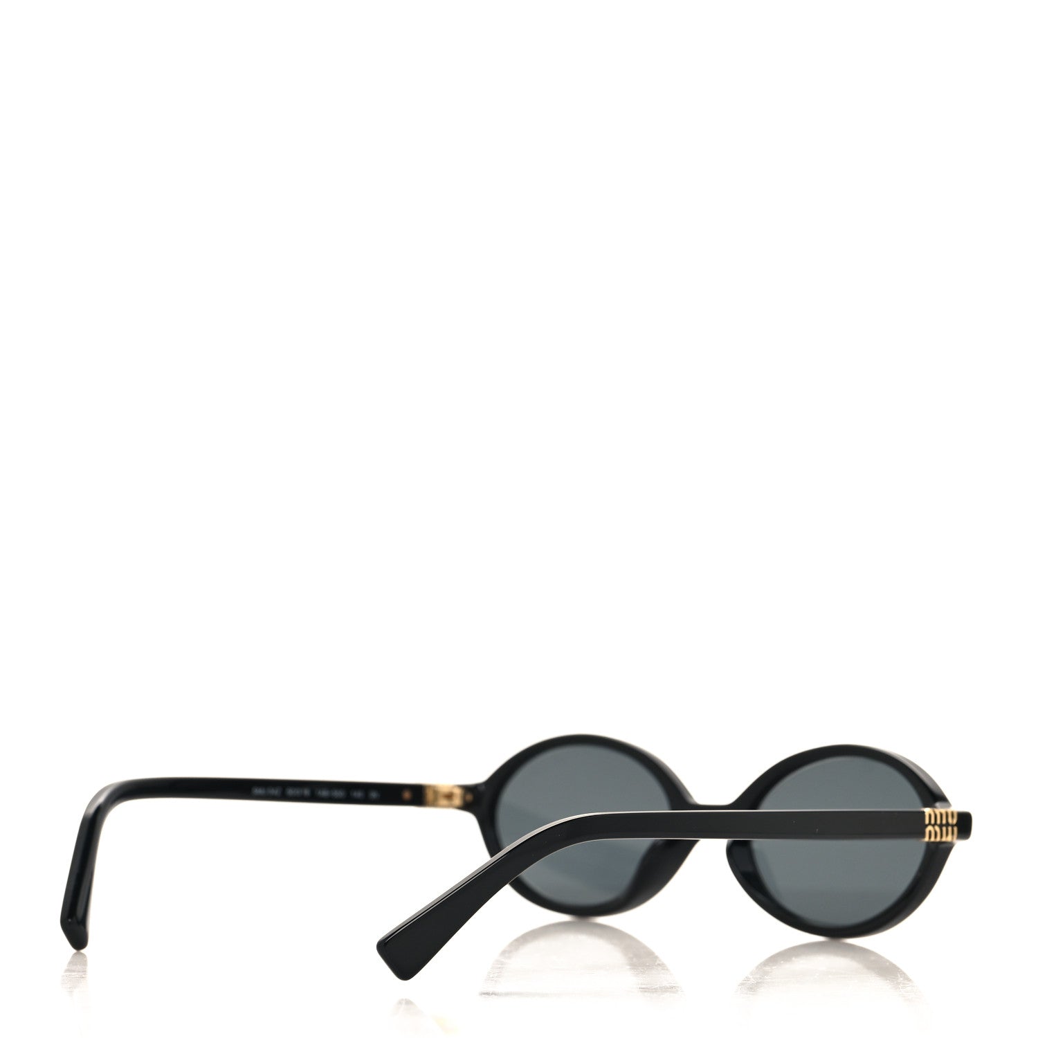Miu Miu Acetate Oval Regard Sunglasses SMU04Z Slate Gray 4 of 7