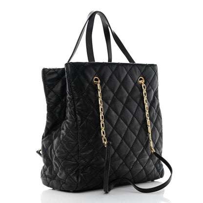 Chanel Calfskin Quilted Large Retro Chain Tote Black 3 of 18