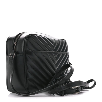 Saint Laurent Calfskin Matelasse Monogram Lou Camera Bag Black 3 of 10