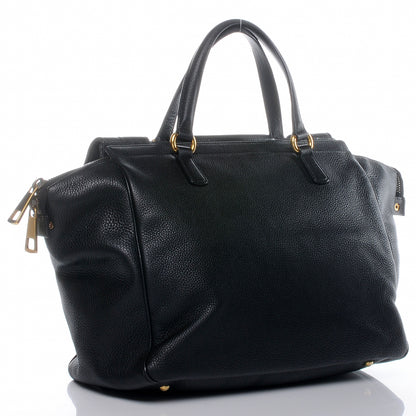 Gucci Pebbled Calfskin Medium 1973 Top Handle Satchel Black 3 of 7