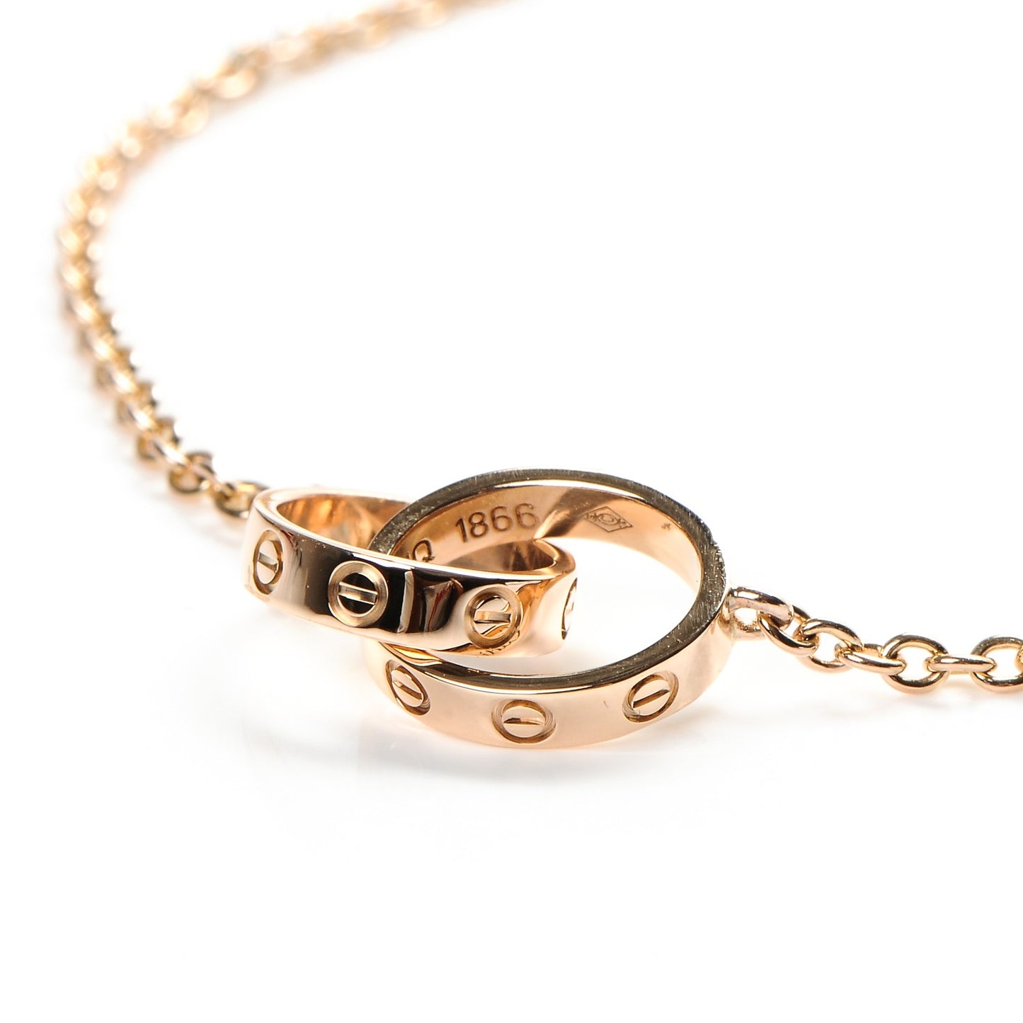 18K Pink Gold Interlocking LOVE Bracelet
