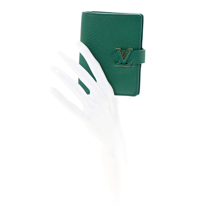 Louis Vuitton Taurillon Capucines Vertical Compact Wallet Green 2 of 7
