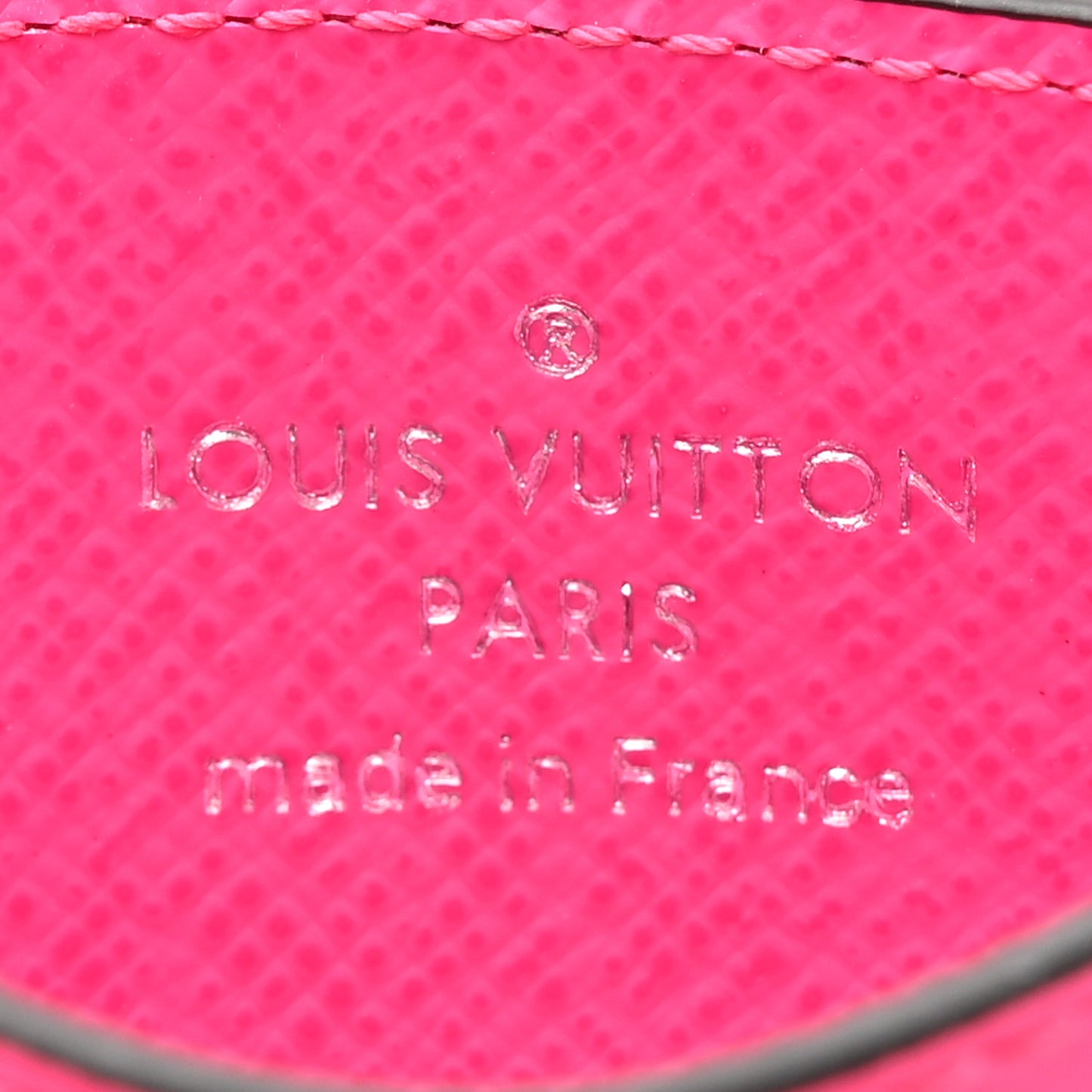 Monogram Macassar Card Holder PM Fuchsia
