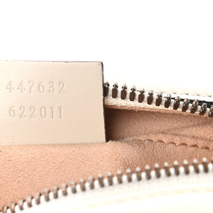 Gucci Calfskin Matelasse Small GG Marmont Chain Shoulder Bag White 7 of 9