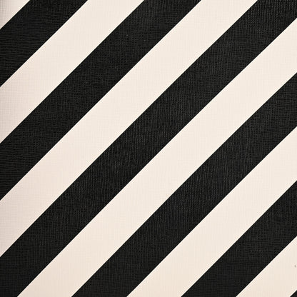 Off-White Saffiano Striped Diag Binder Clip Bag White Black 7 of 11
