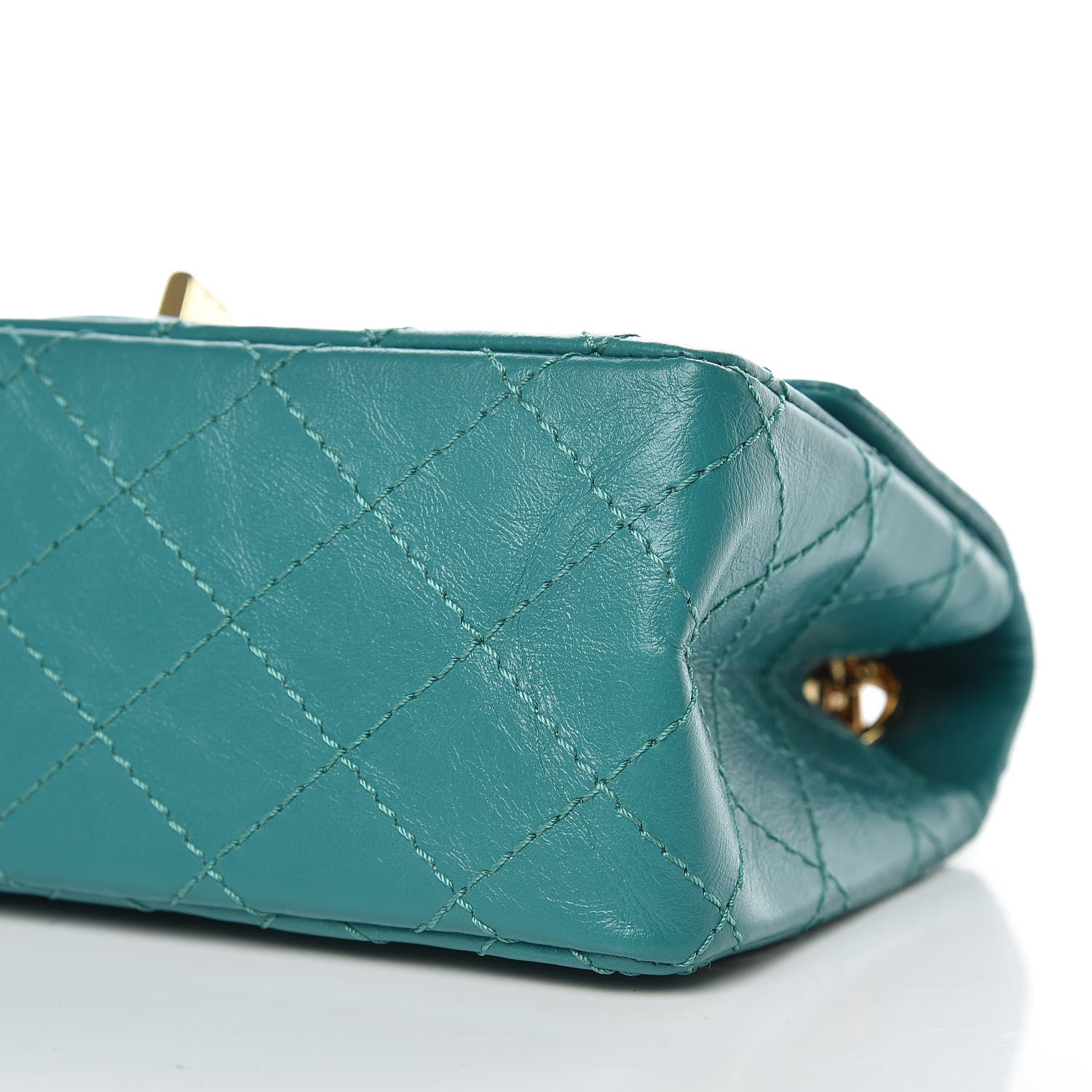 Chanel Aged Calfskin Quilted 2.55 Reissue Mini Flap Green 9 of 12