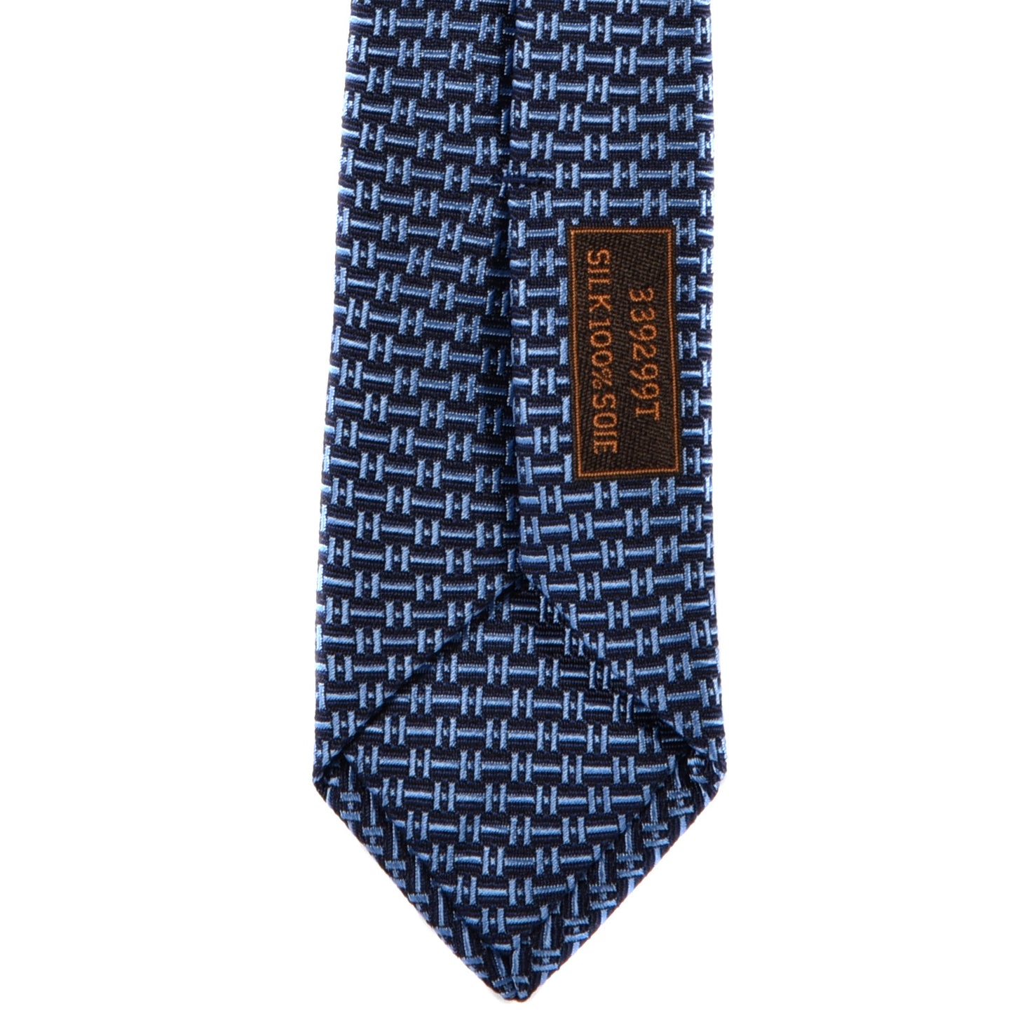 Silk Mens H Grrrrr ! 7 Neck Tie Marine Ciel