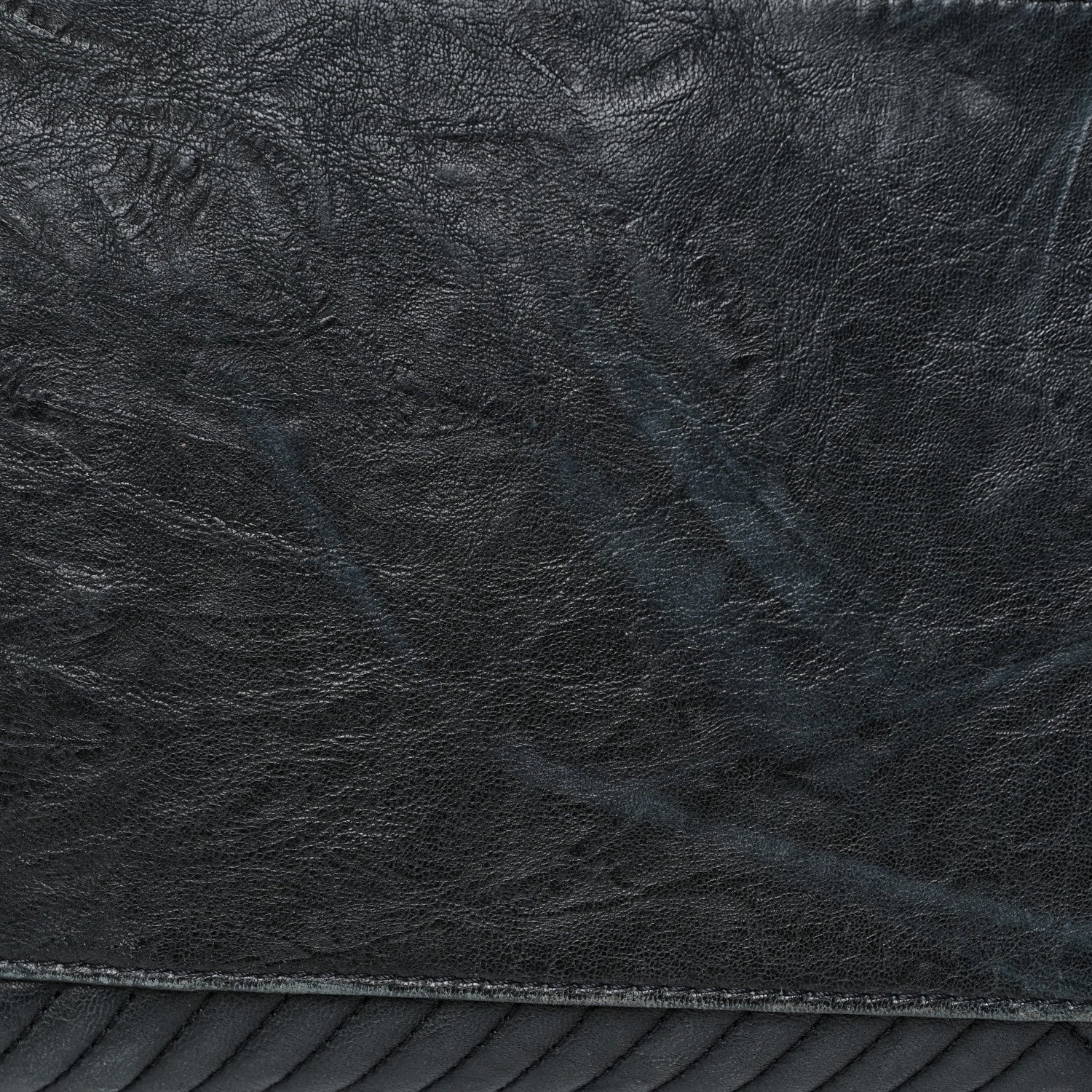 Chanel Wrinkled Lambskin Chevron Quilted Large Surpique Tote Black 17 of 18