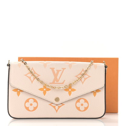 Louis Vuitton Empreinte Monogram Giant By The Pool Felicie Pochette Chain Wallet Cream Saffron 13 of 13