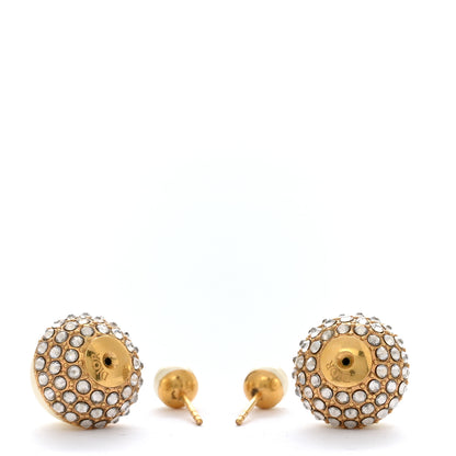 Christian Dior Crystal Pearl Dior Tribales Earrings Gold 3 of 6