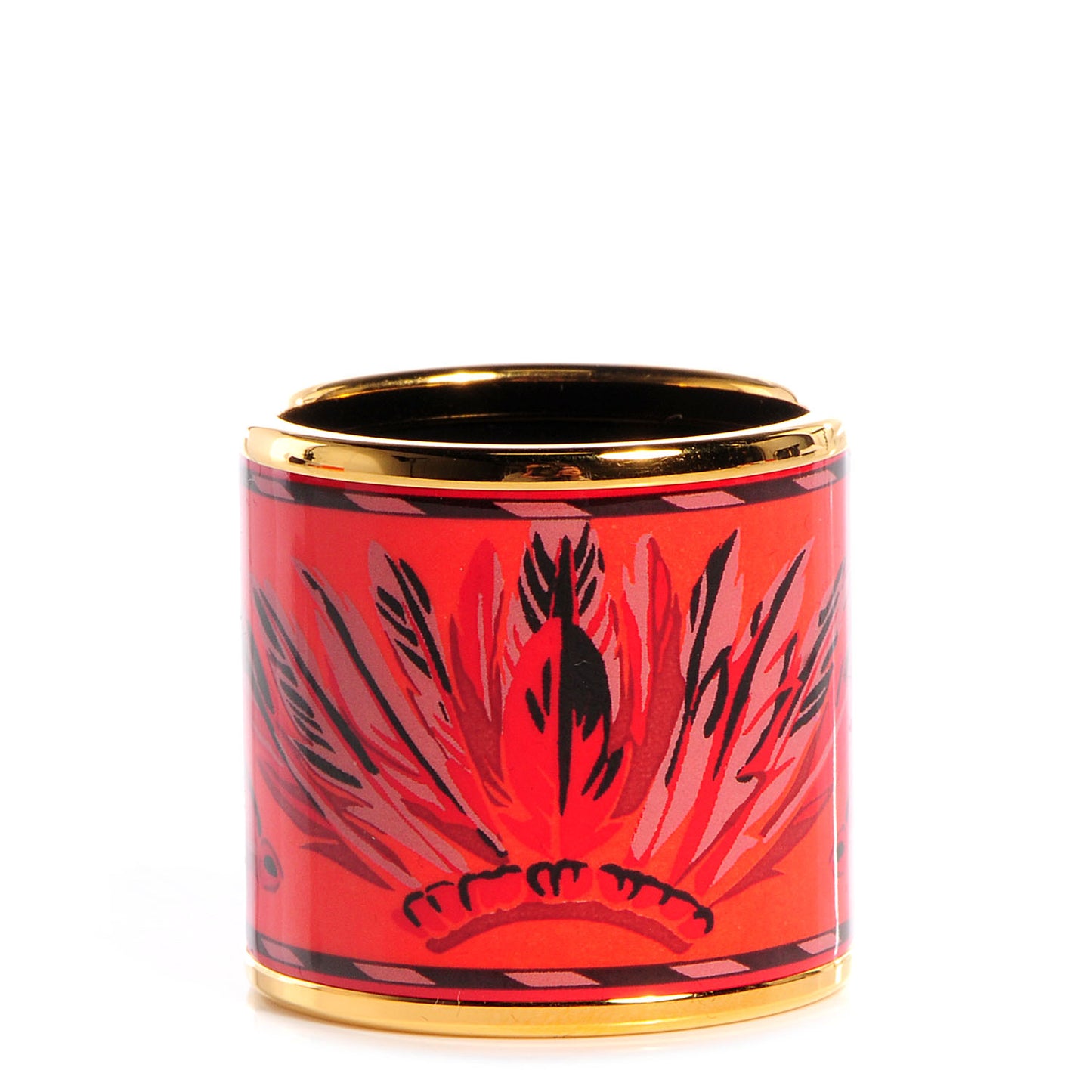 Enamel Gold Plated Brazil Scarf Ring
