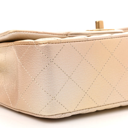 Chanel Metallic Goatskin Quilted Mini Rectangular Flap Gold 8 of 10