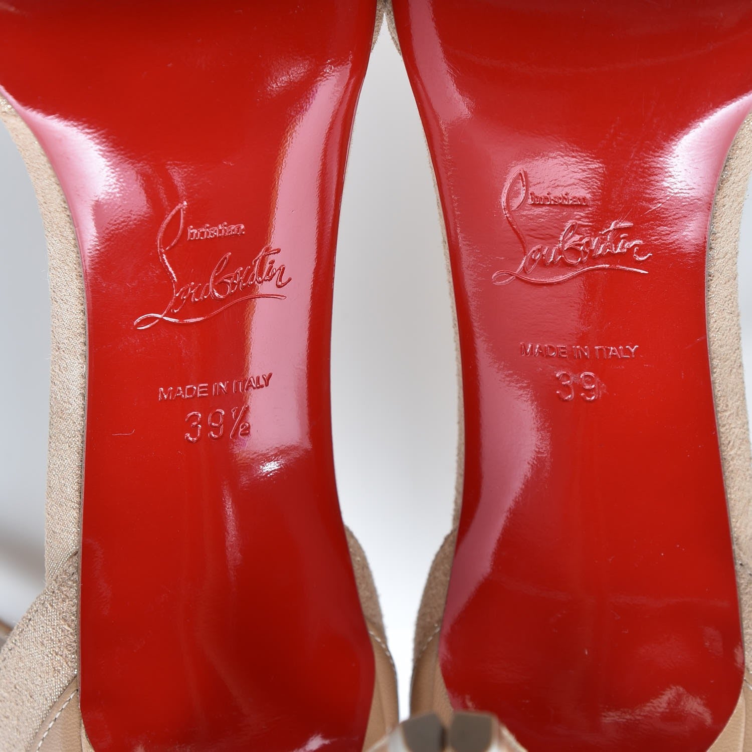 Christian Louboutin Kid Uptown Double 85 Pumps 39 & 39.5 Nude 8 of 15
