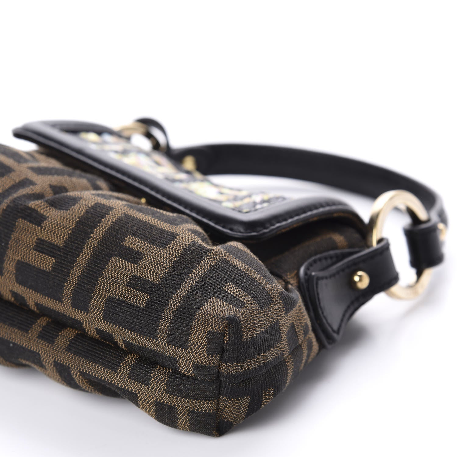 Fendi Sequin FF Mini Chef Shoulder Bag Tobacco 7 of 10