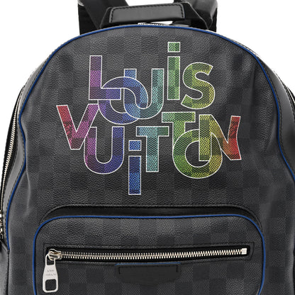 Louis Vuitton Damier Graphite Logo Josh Backpack Blue Multicolor 8 of 10