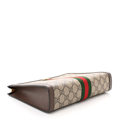 Gucci GG Supreme Monogram Web Ophidia Pouch Brown 4 of 10