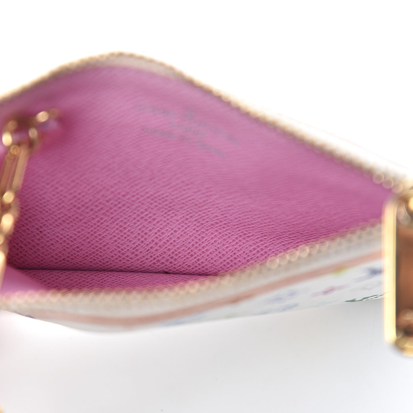 Monogram Multicolor Key Pouch White Litchi