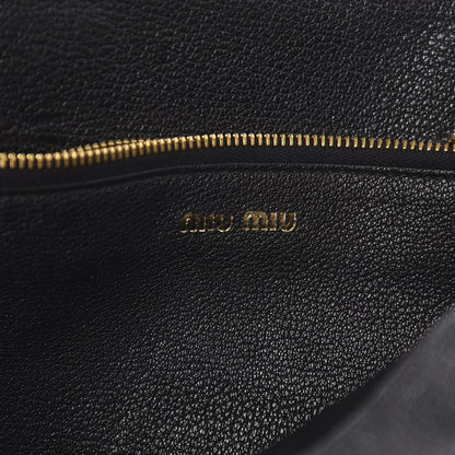 Miu Miu Jacquard Madras Logo Tote Black 5 of 8