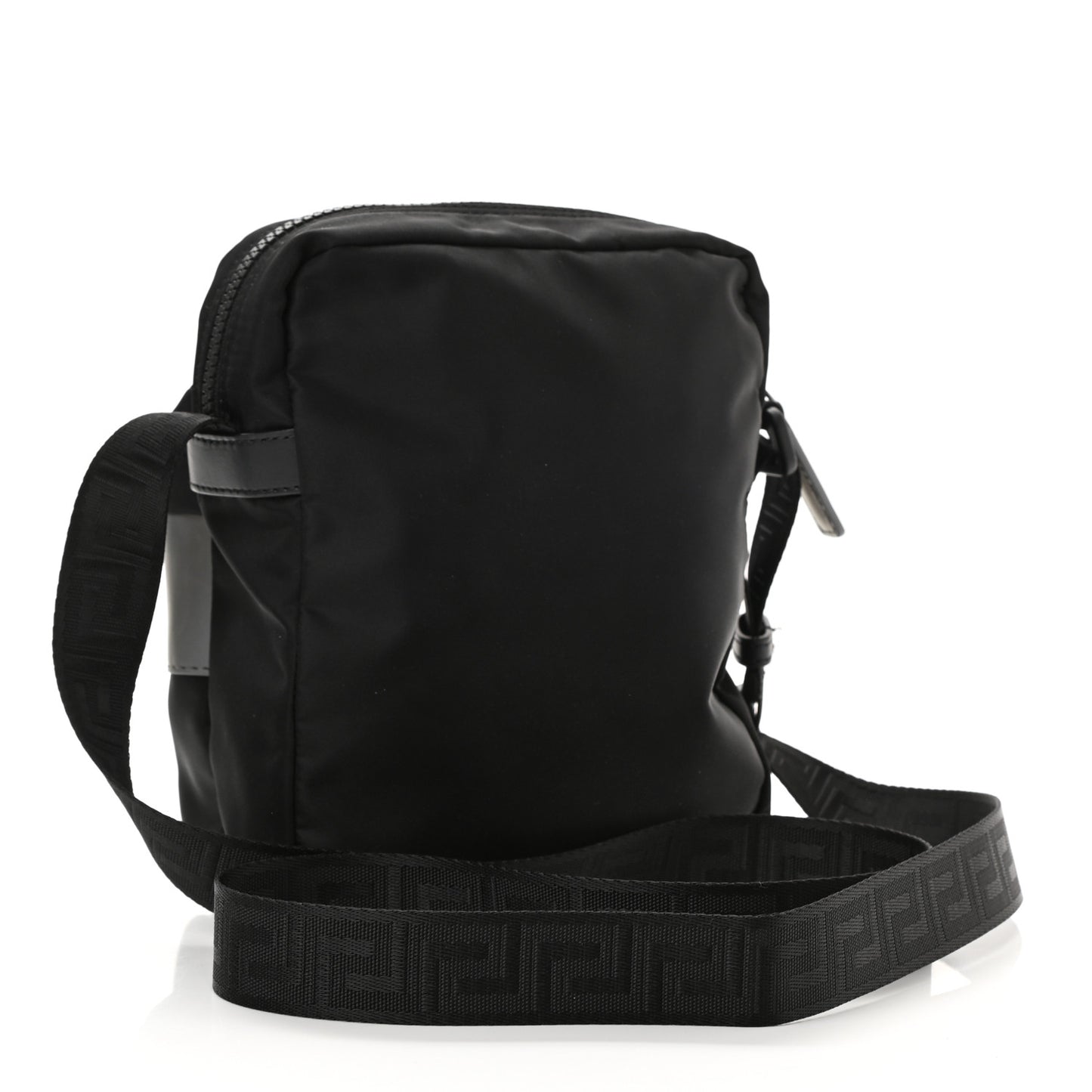 Nylon Logo Crossbody Bag Black
