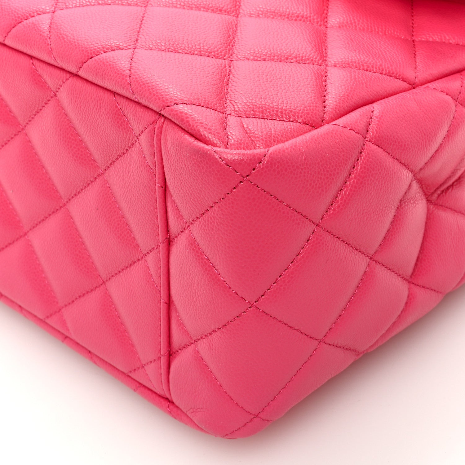 Chanel Caviar Quilted XXL Travel Flap Bag Dark Pink 10 of 10