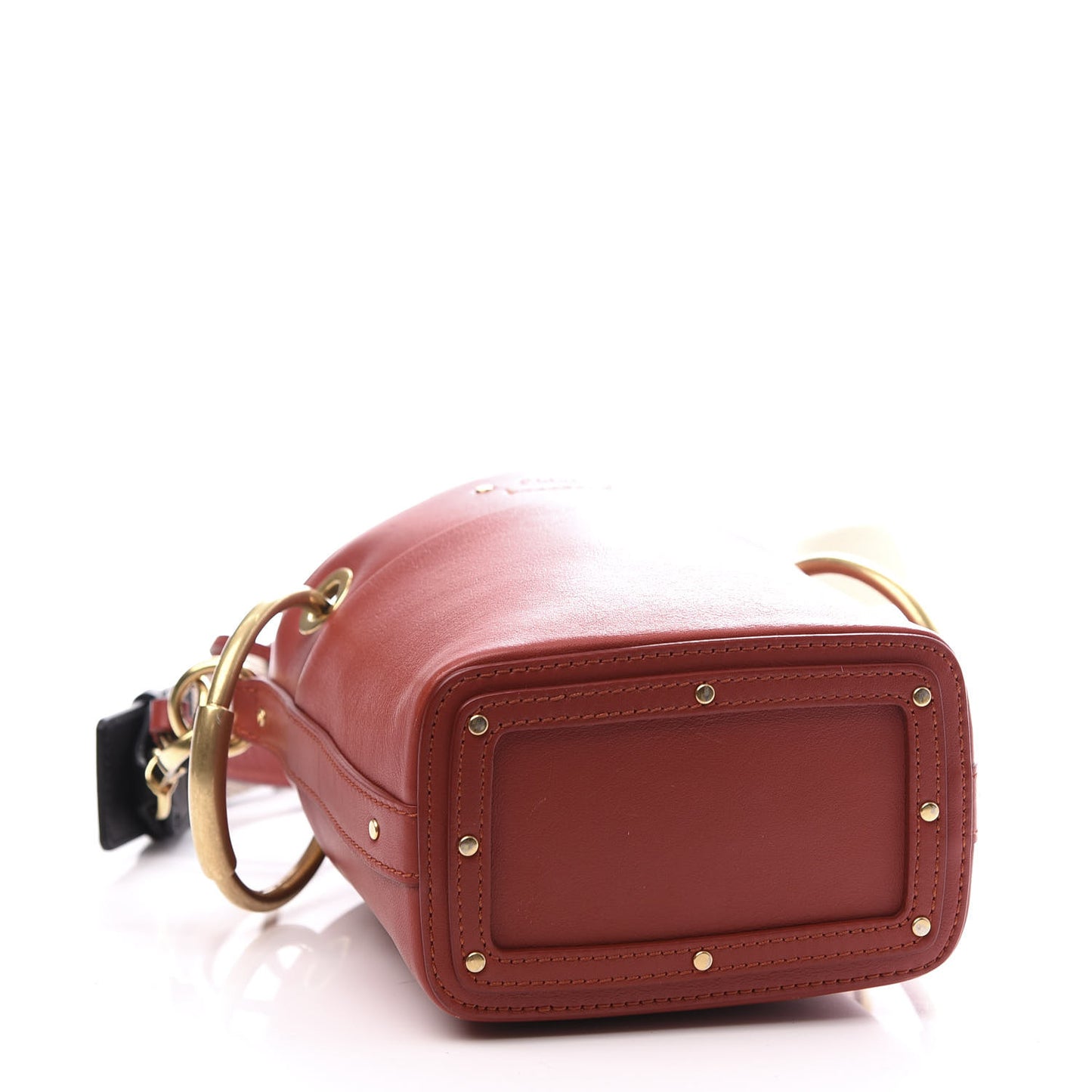 Smooth Calfskin Mini Roy Bucket Bag Earthy Red