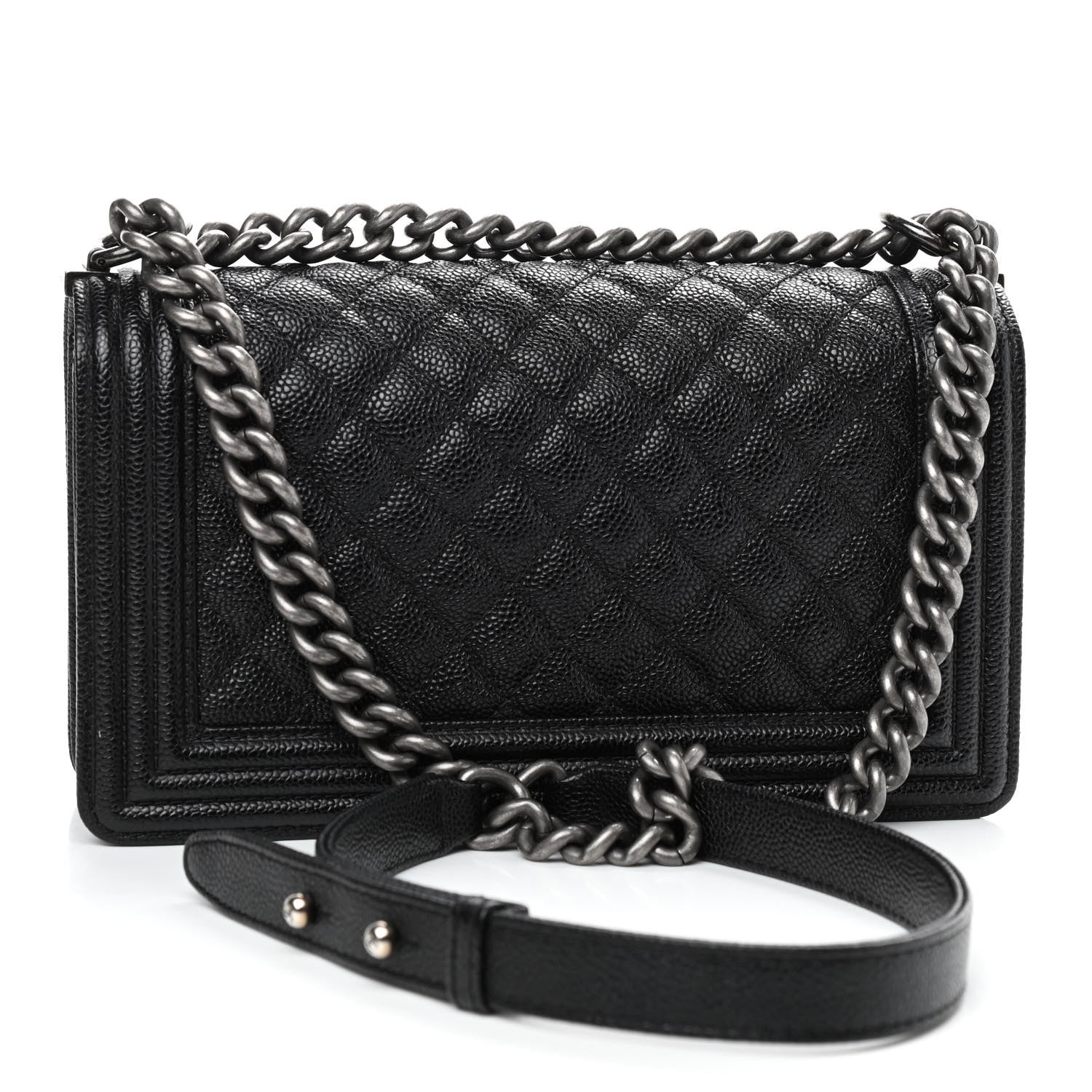 Chanel Caviar Quilted Medium Boy Flap Black 3 of 9