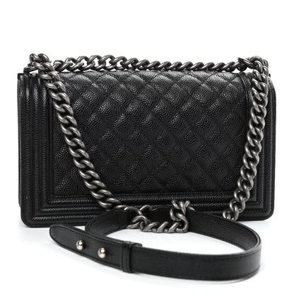 Chanel Caviar Quilted Medium Boy Flap Black 3 of 9