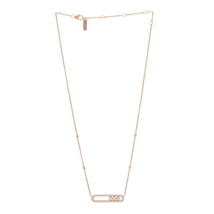 Messika 18K Rose Gold Diamond Move Pave Necklace 3 of 4